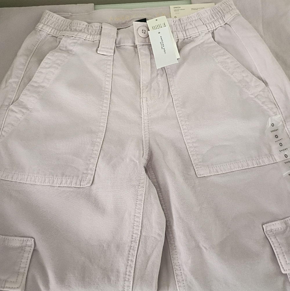 New AE High-waisted Cargo Taper Pant - Picture 2 of 5